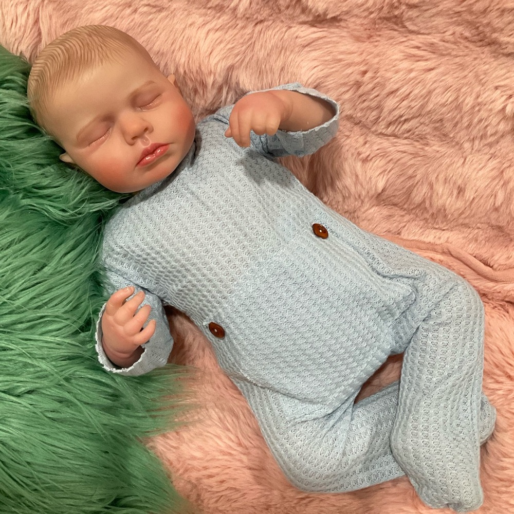 19” REBORN DOLL CLOSED EYES‎ LIFELIKE HAND-PAINTED SOFT BODY